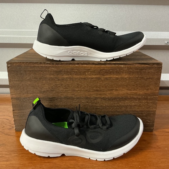 OOFOS OOmg Women Sport LS Low Mesh Black Comfort Recovery Shoe Size 9.5 - Picture 4 of 8